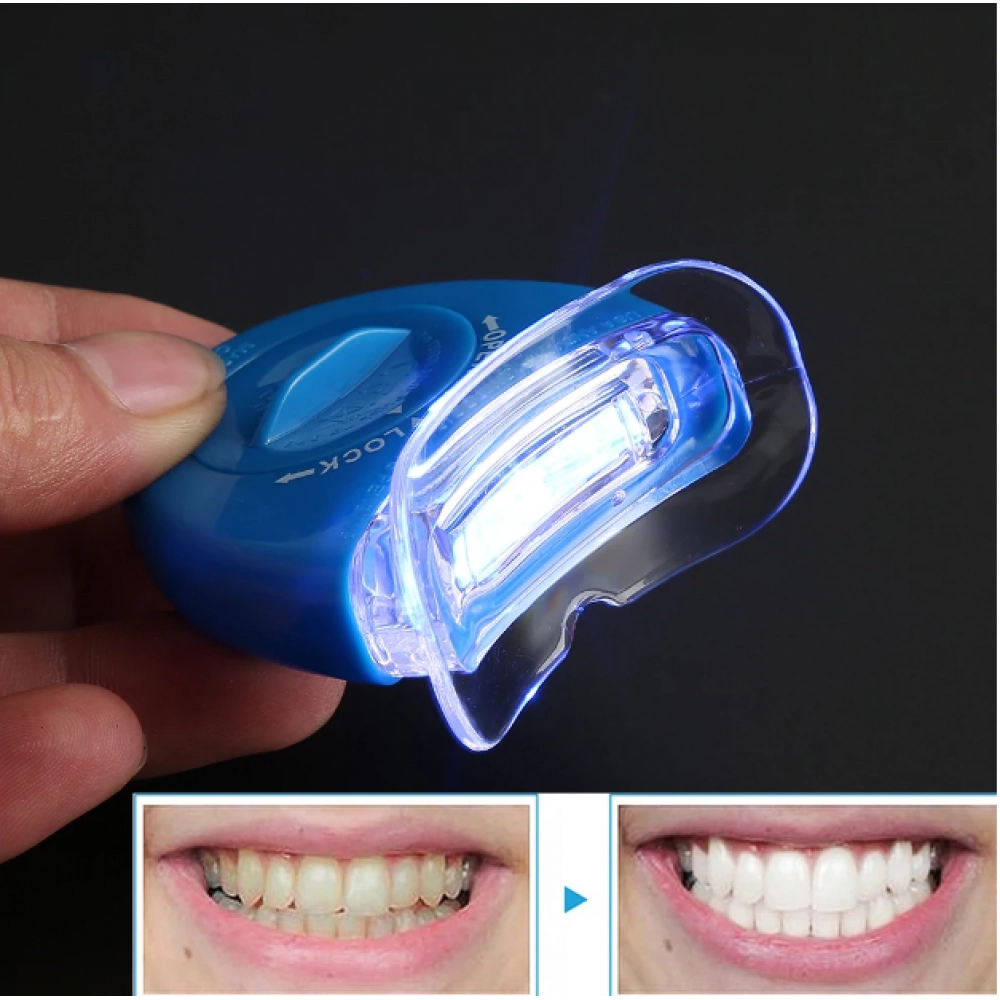 Teeth Whitening Portable Mini Led Blue Light Smart Whitener Instrument Teeth Bleaching Beauty Health Tool