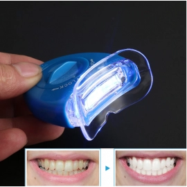 Teeth Whitening Portable Mini Led Blue Light Smart Whitener Instrument Teeth Bleaching Beauty Health Tool