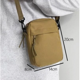 Messenger Sling Bags For Men Casual Canvas Small Zipper Crossbody Pouch Simple Small Crossbody Shoulder Bag Men Bag