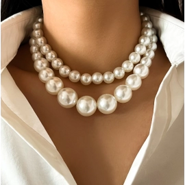 IngeSight.Z Elegant 2pcs/set Imitation Pearl Beade..