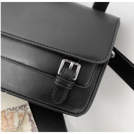 Minimalist Black Shoulder Bag Retro Male PU Leather Crossbody Bags Men's Small Messenger Bag for Men Suitable for Daily Use